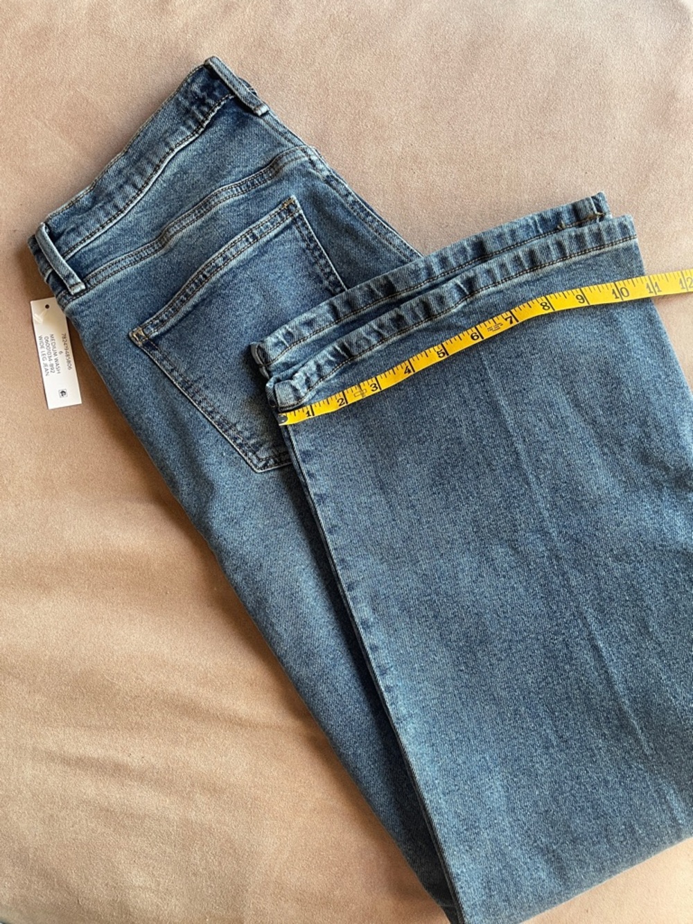 NEW Nine West Wide Leg High-Rise Jeans in Medium Wash Blue size 6 women’s NWT - Picture 8 of 10
